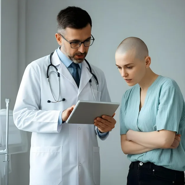 Doctor discussing the importance of early cancer detection and preventive screening with a patient in Sanford NC.